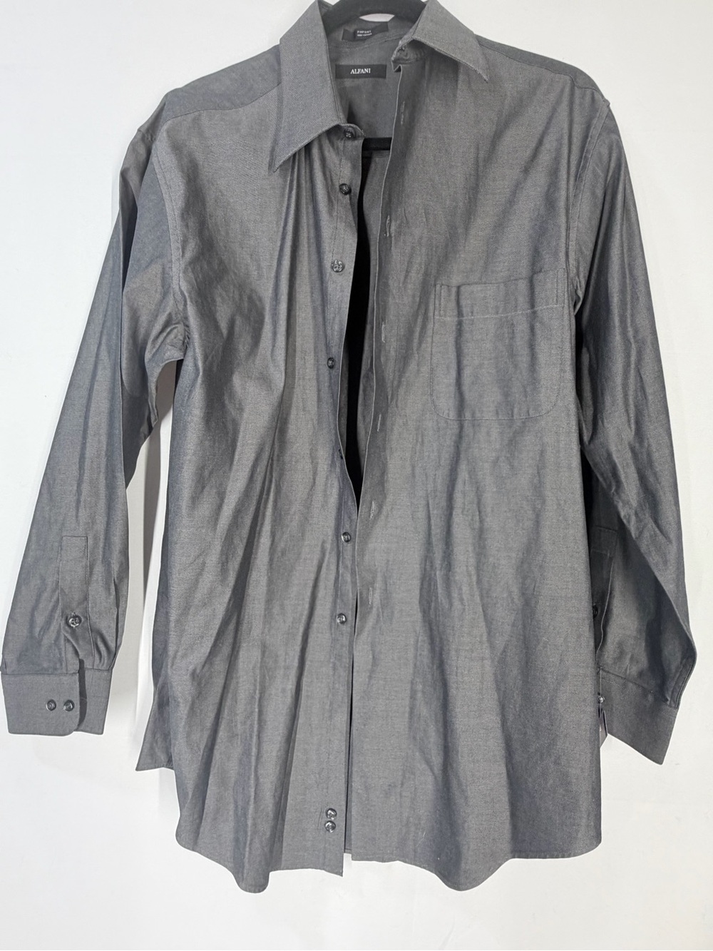 Alfani Men's Charcoal Grey Dress Shirt